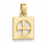 18ct Solid Gold Bushido Cross Thick