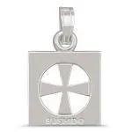 9ct White Gold Bushido Cross Thick