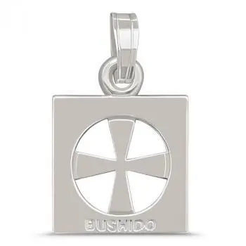 9ct White Gold Bushido Cross Thick
