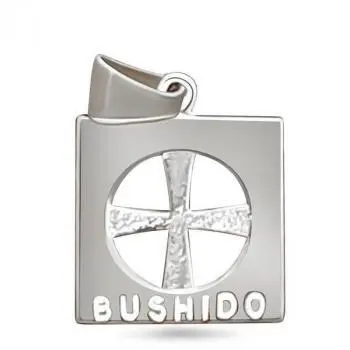 9ct White Gold Bushido Cross Thin