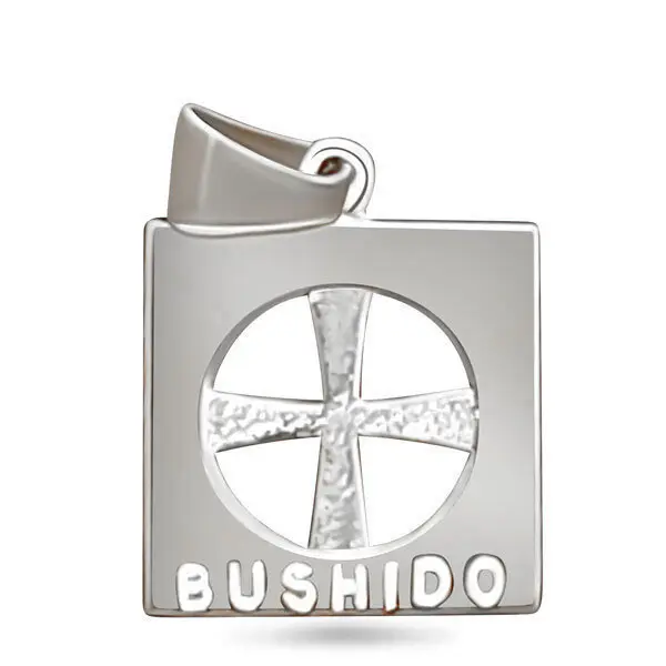 9ct White Gold Bushido Cross Thin