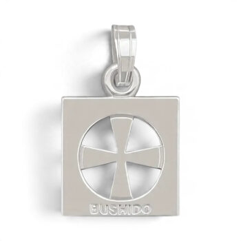 9ct White Gold Bushido Cross Thick
