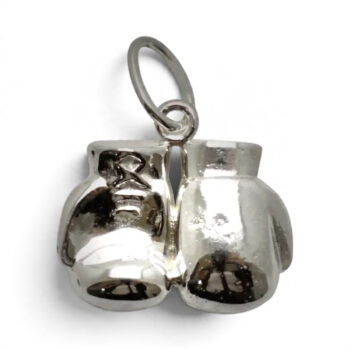Sterling Silver Boxing Glove Pair Large Joined Reversed